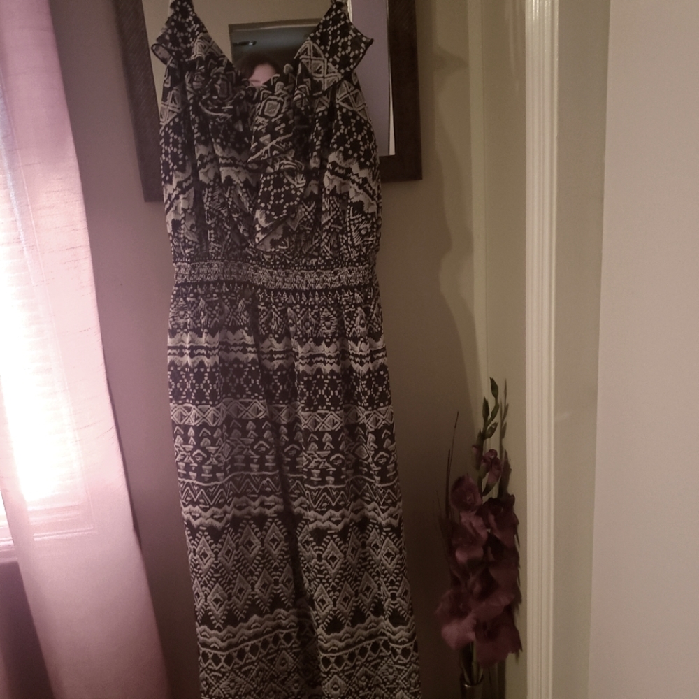 💙 Beautiful plus boho paisley print maxim dress